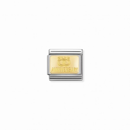 Nomination Gold Anniversary with Rings Composable Charm